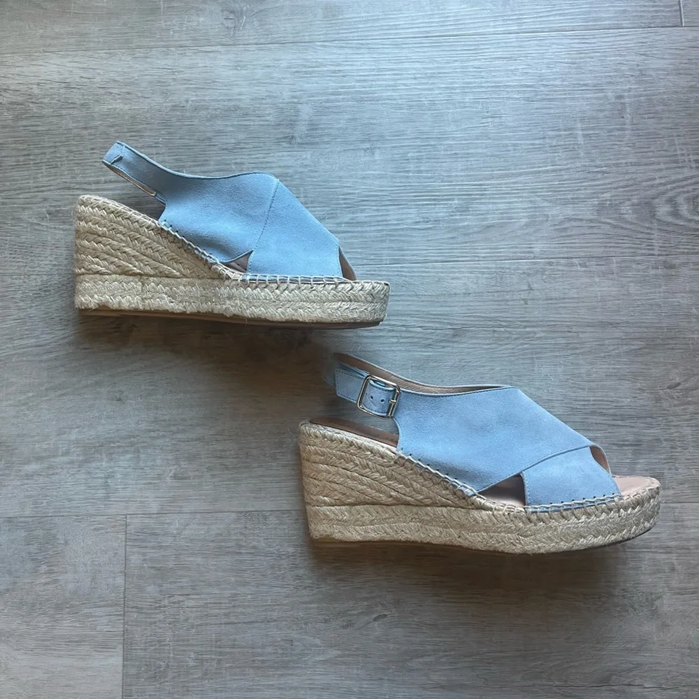 Patricia Green Madeline Suede Leather Espadrille Sandals Size 6 Made In Spain - Picture 6 of 11